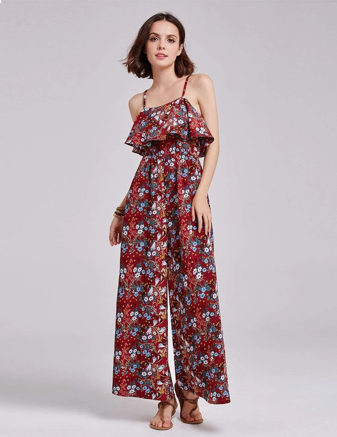 Alisa Pan Retro Floral Print Jumpsuit