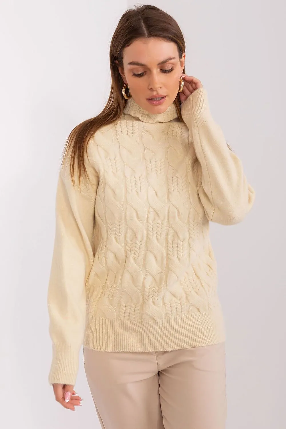 A.T. Casual European Women's Turtleneck Sweater-model 189898