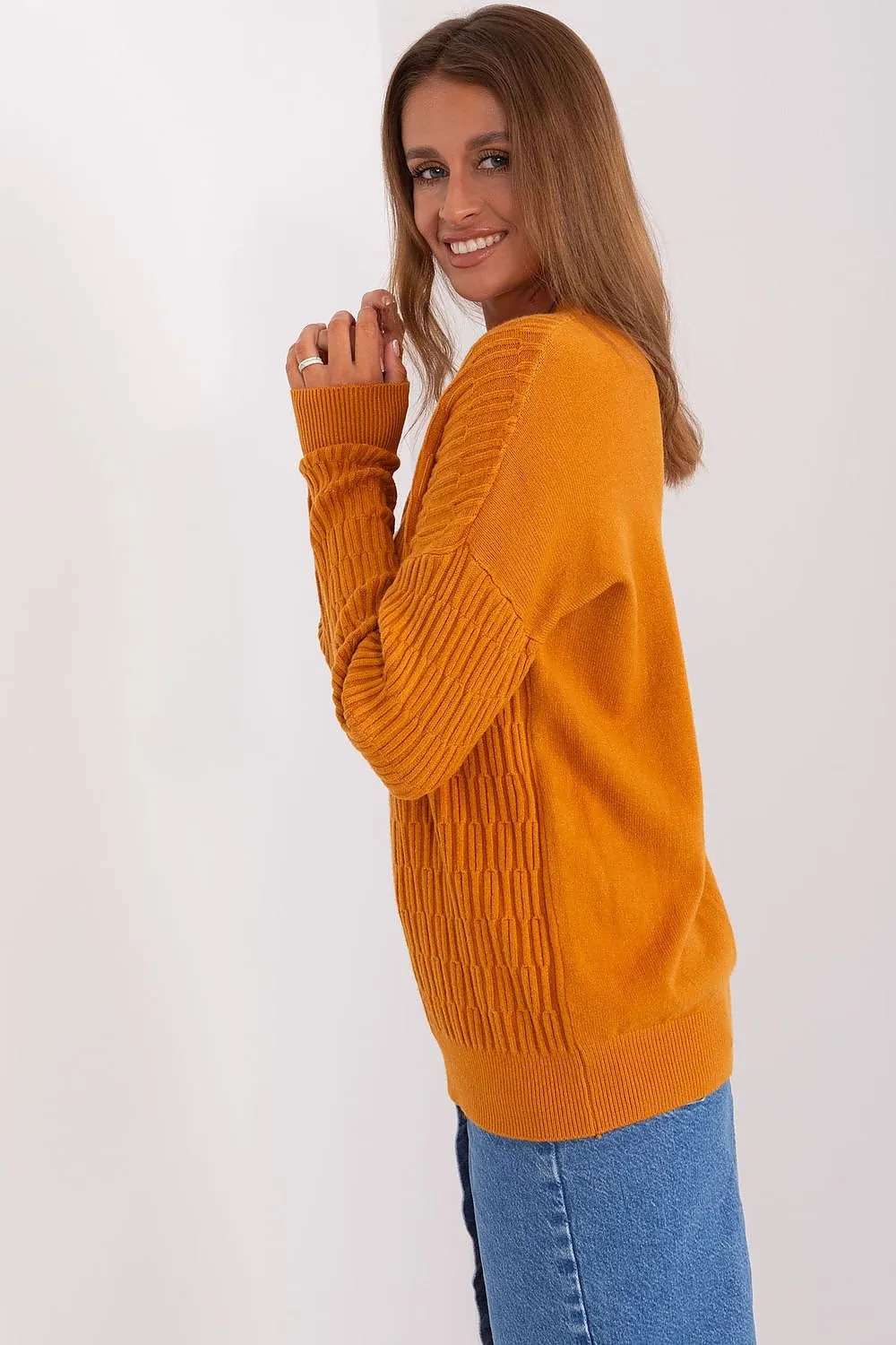 A.T. Round Neck European Textured Sweater