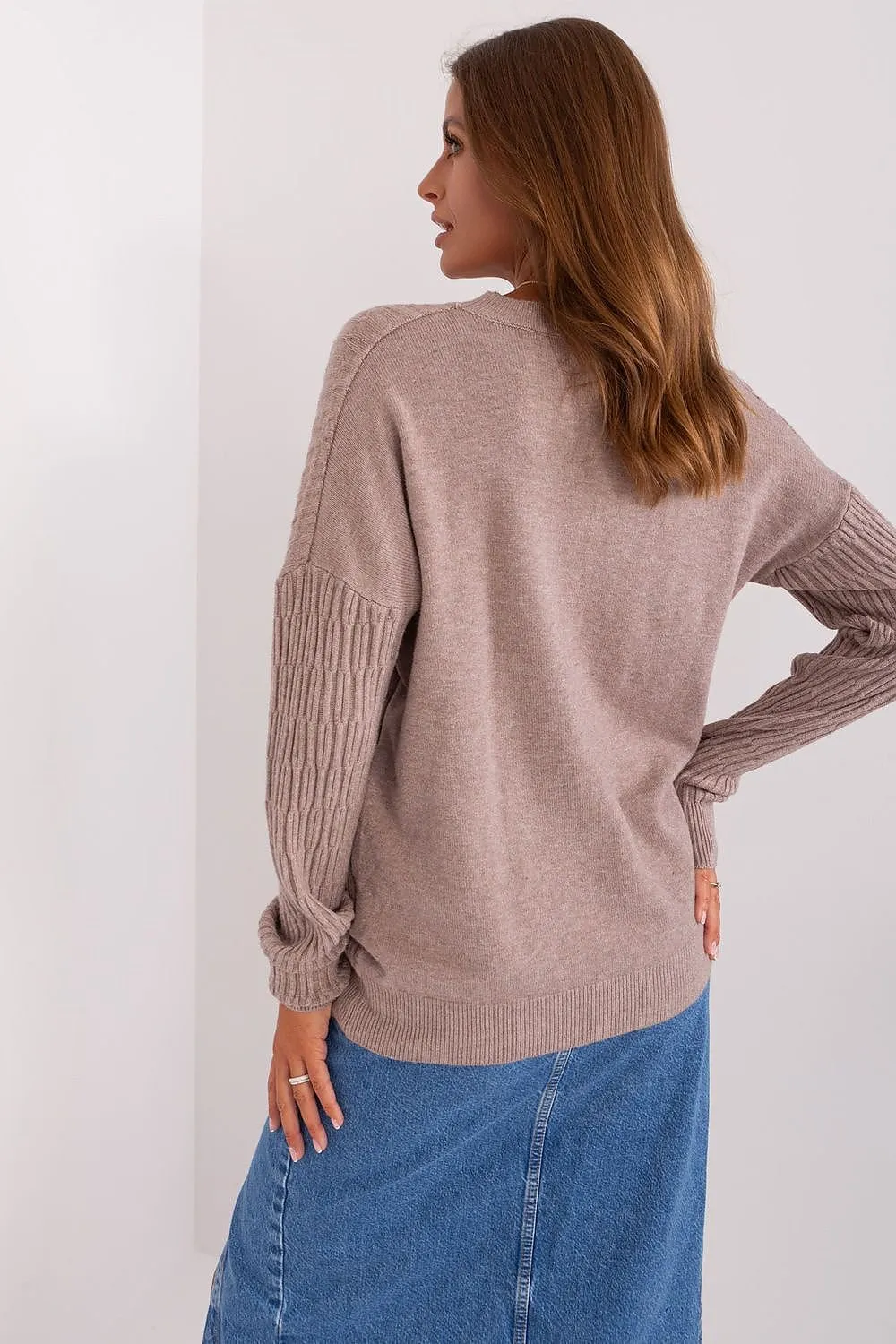 A.T. Round Neck European Textured Sweater