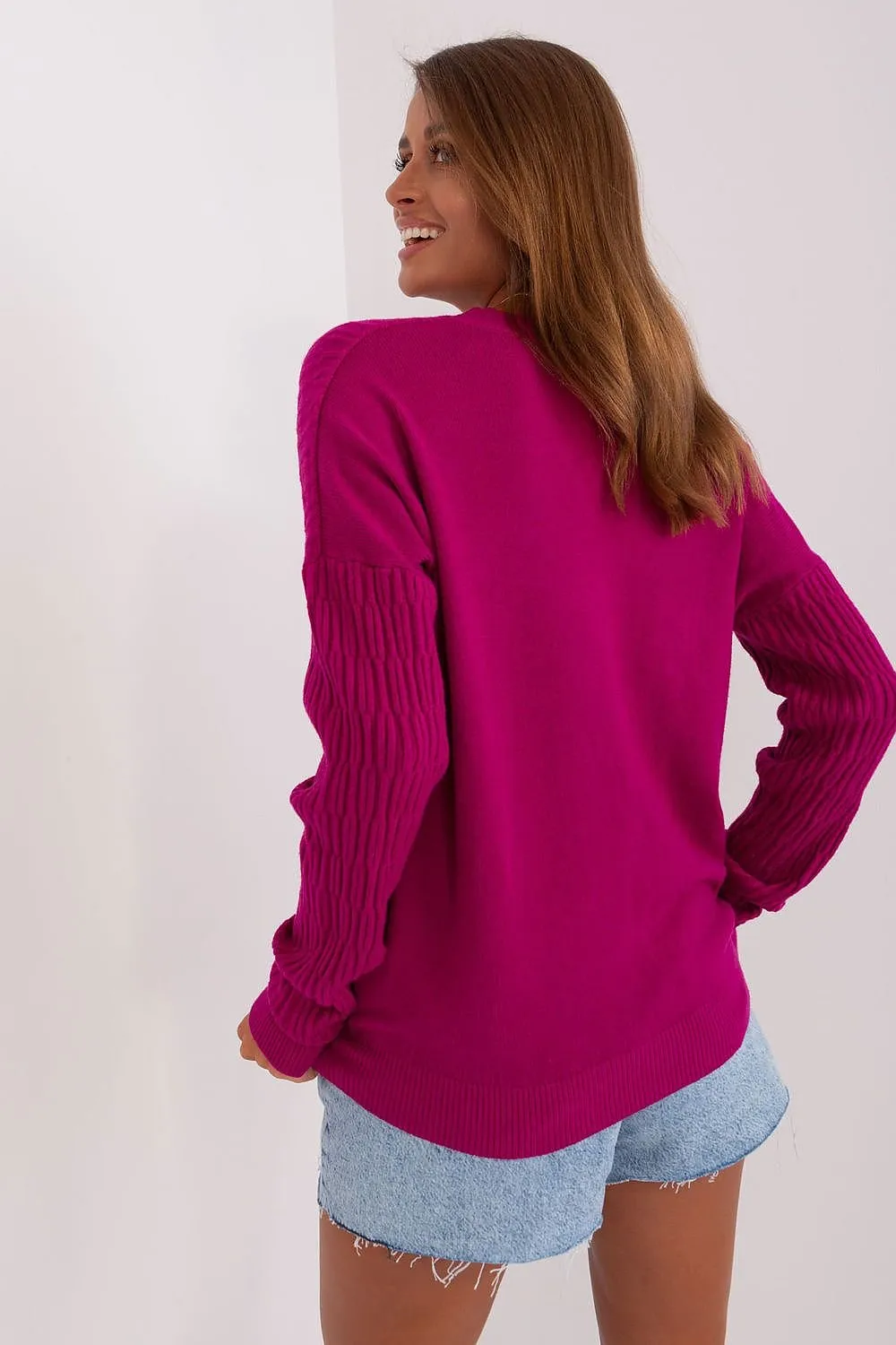 A.T. Round Neck European Textured Sweater