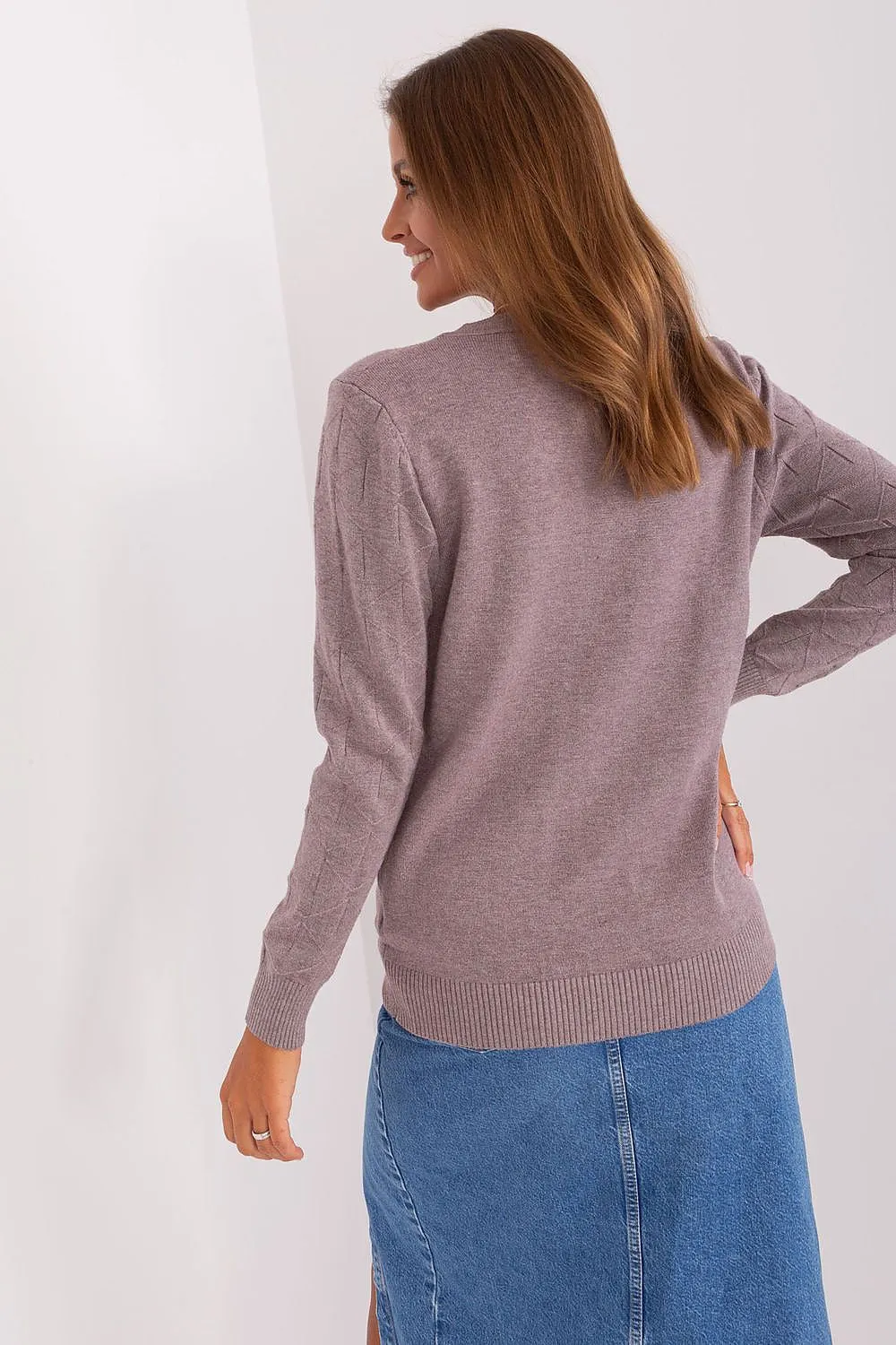 AT Women's European Sweater with Textured Pattern