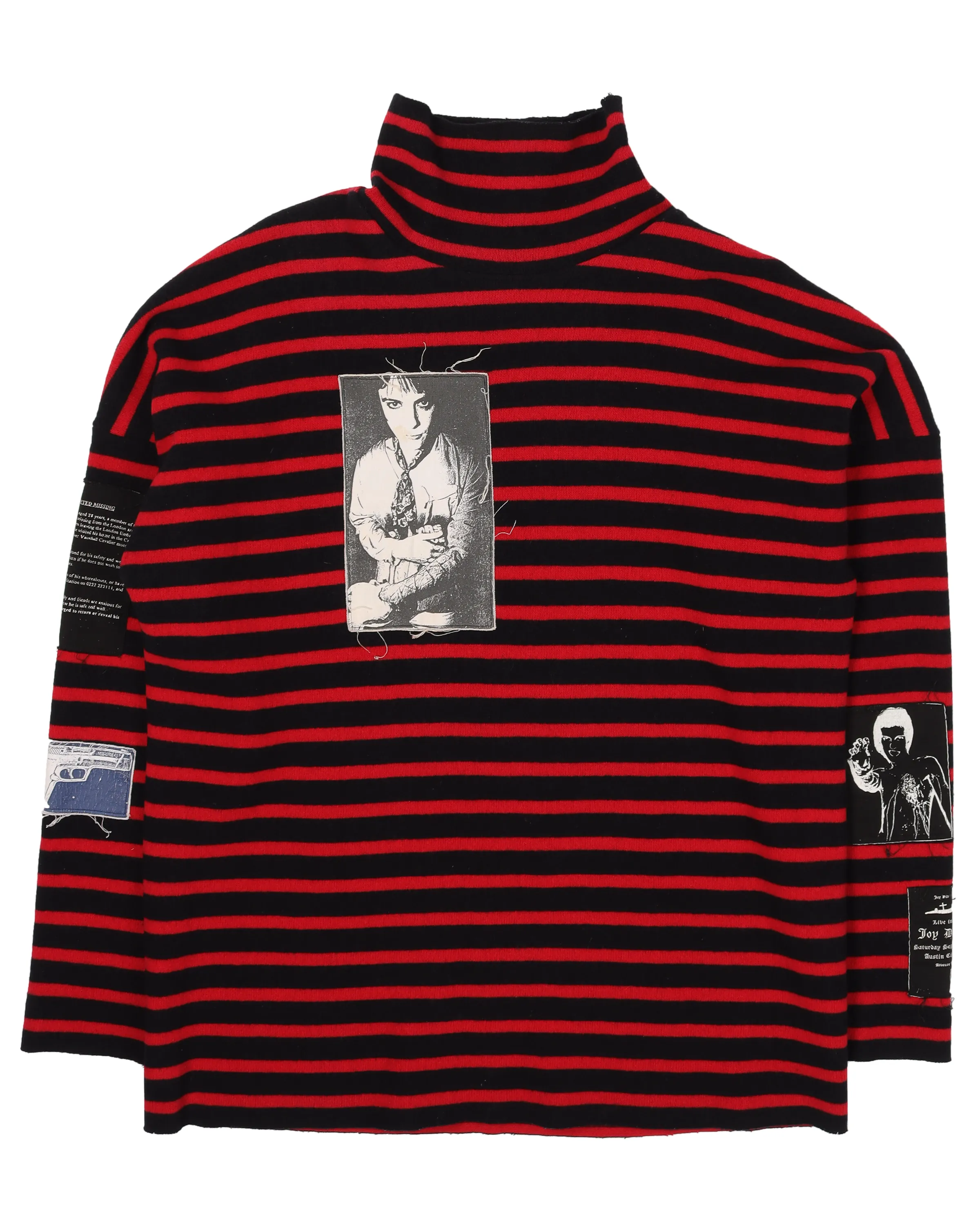 AW 2001 Riot Riot Riot Patched Sweater