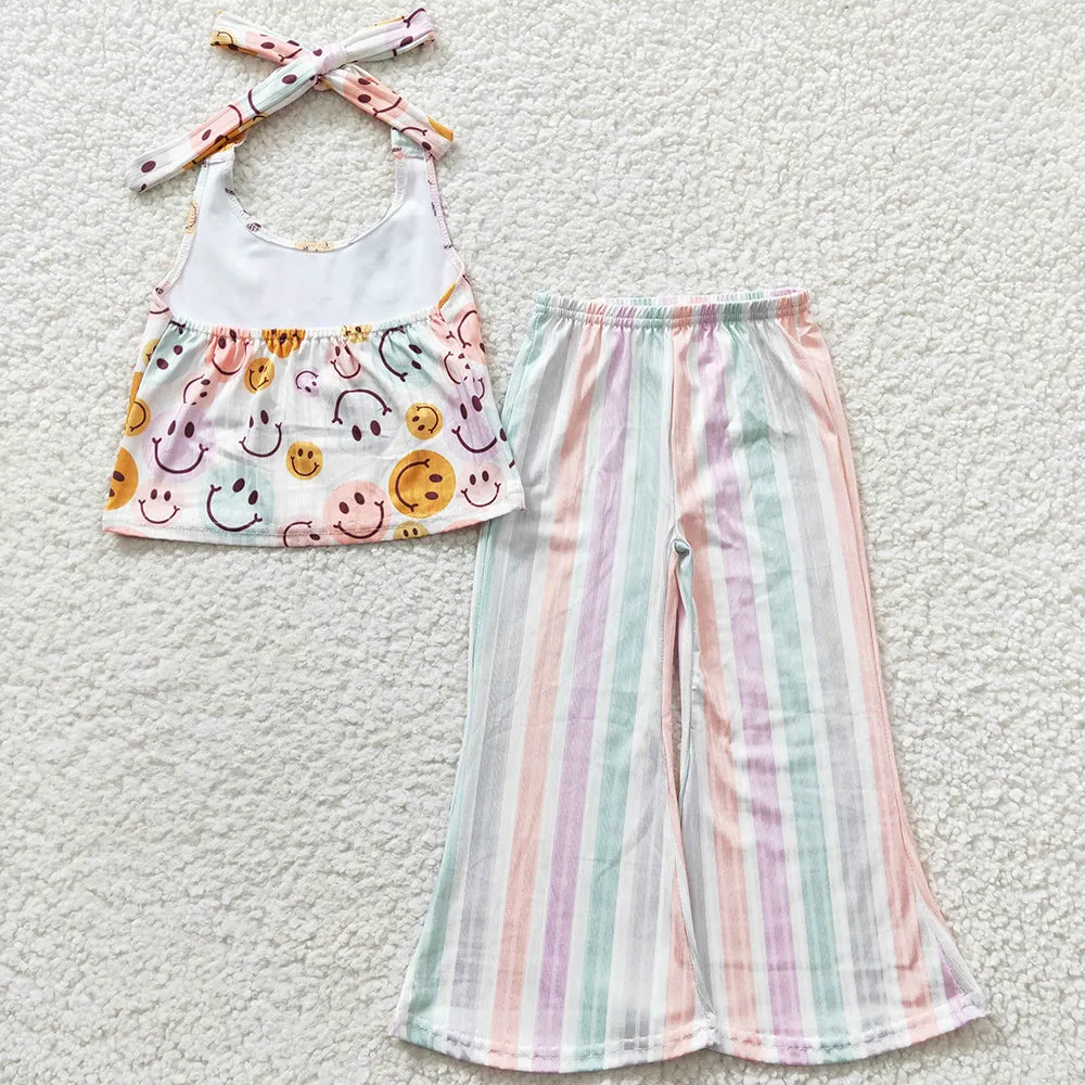 Baby Girls Clothes Halter Top Bell Bottom Pants Sets GSPO0580