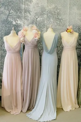 Boho Long Mismatched Casual Beach Bridesmaid Dresses