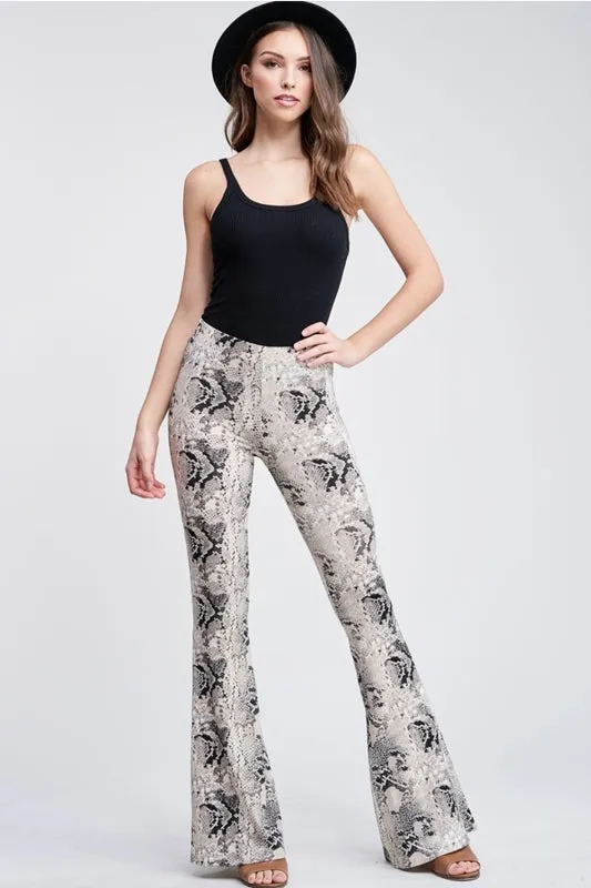 Boho Tall Skinny Snake Pants - Beige