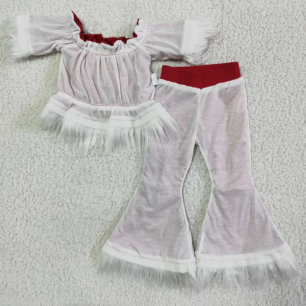 Boutique Baby Girl Clothes Christmas Sequins Kids Girls Outfits C7-23