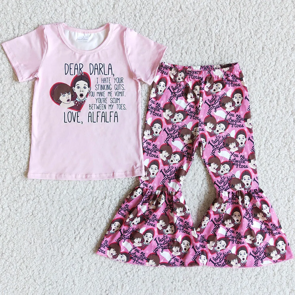 Boutique Baby Girls Clothes Bell Pants Set Valentine's Day Boutique Girls Outfits E5-15