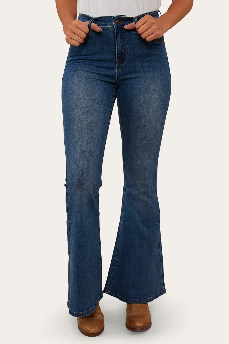 Bowie Womens Flare Jean - Vintage Blue Wash