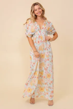 Brunch Date Floral Print Long Summer Dresses