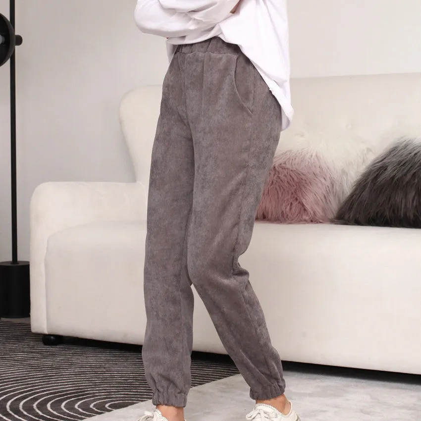 Casual Pants Student Women Loose Ankle-Length Long Straight Slim-Look Carrot Pants