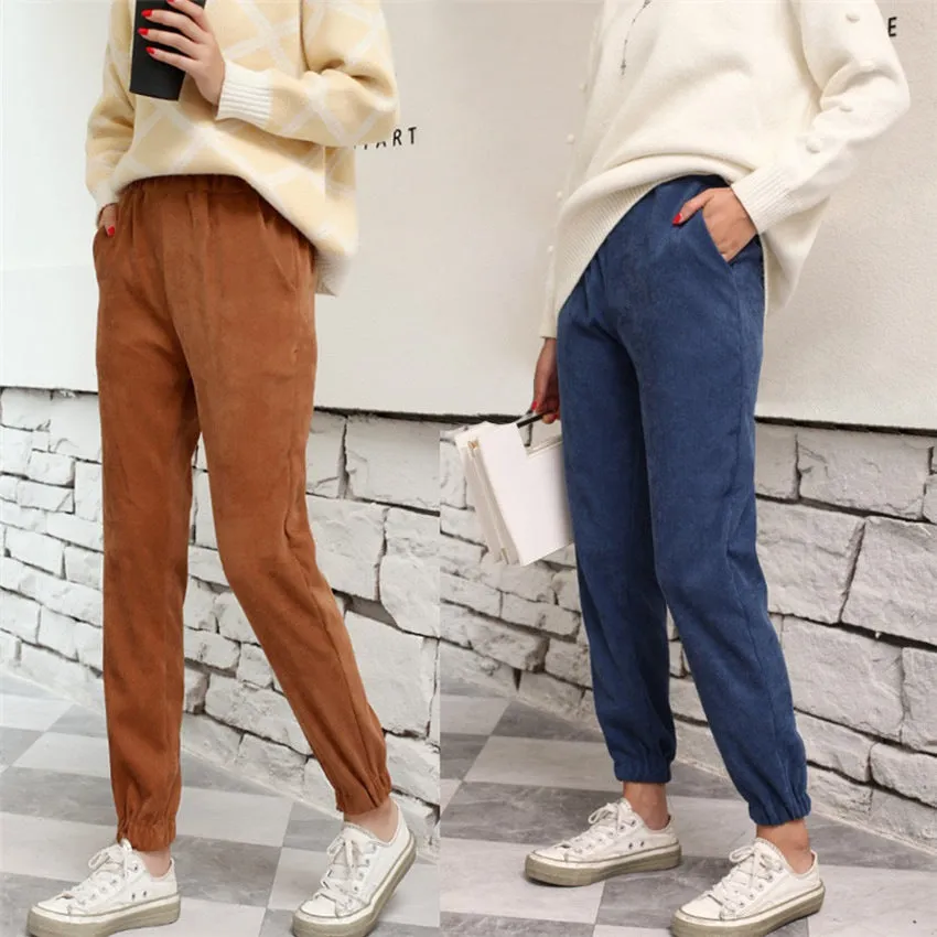 Casual Pants Student Women Loose Ankle-Length Long Straight Slim-Look Carrot Pants