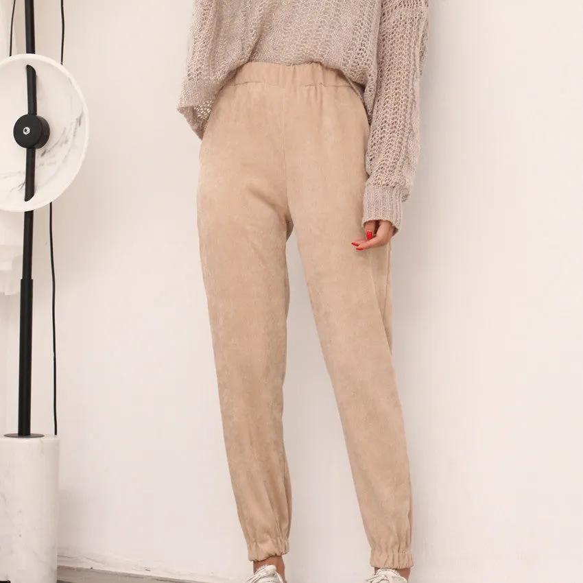 Casual Pants Student Women Loose Ankle-Length Long Straight Slim-Look Carrot Pants