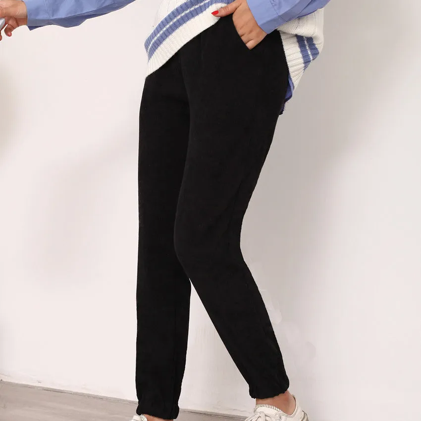 Casual Pants Student Women Loose Ankle-Length Long Straight Slim-Look Carrot Pants