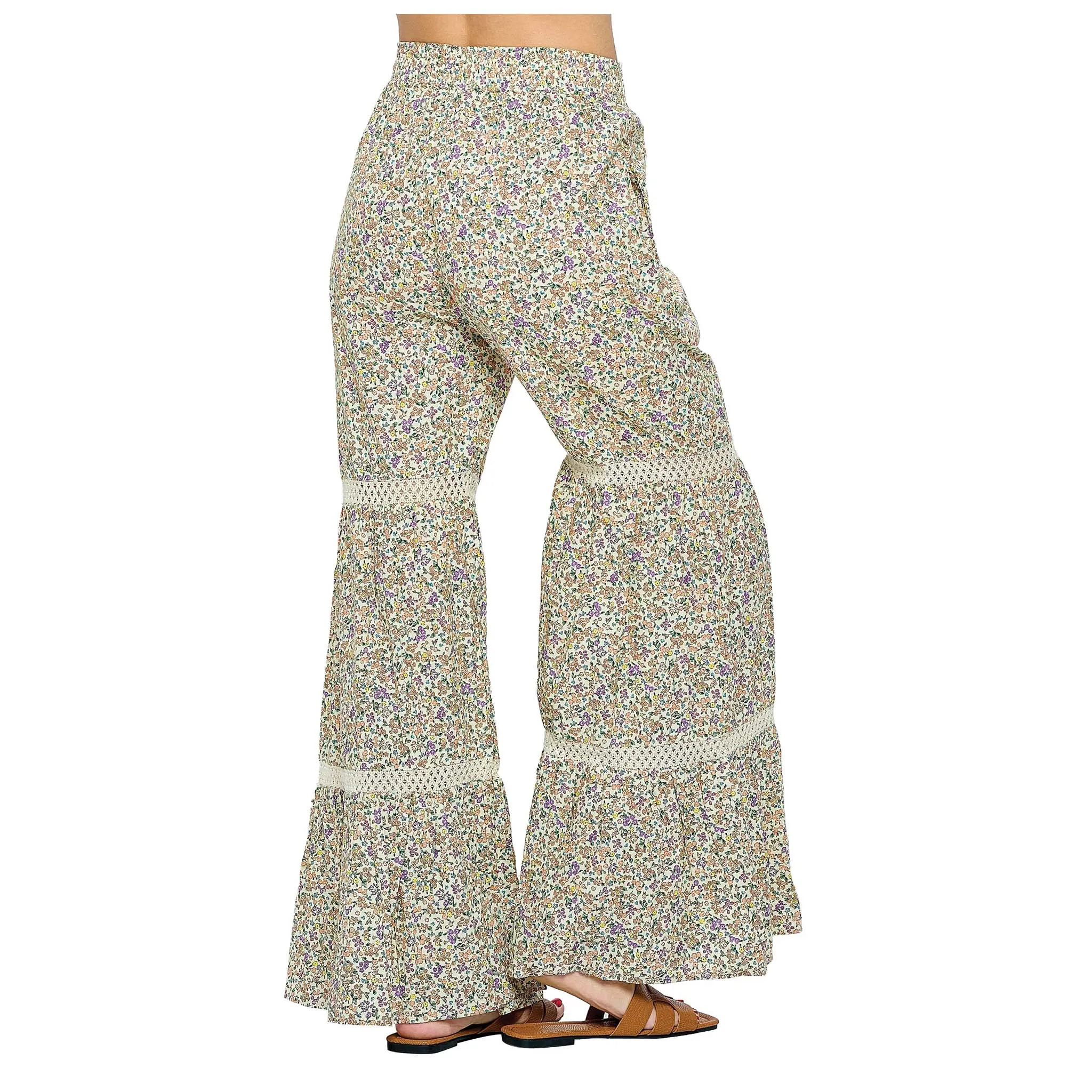 Crochet Tiered Bell Bottom Pants