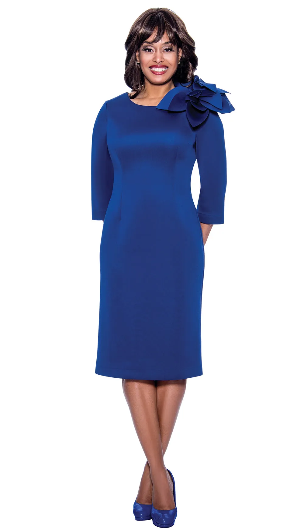 Dress By Nubiano 1441C-Royal Blue