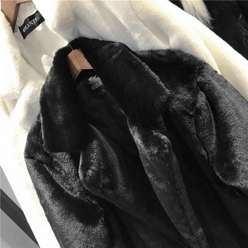 Elegant Faux Rabbit Fur Winter Coat for Ultimate Comfort