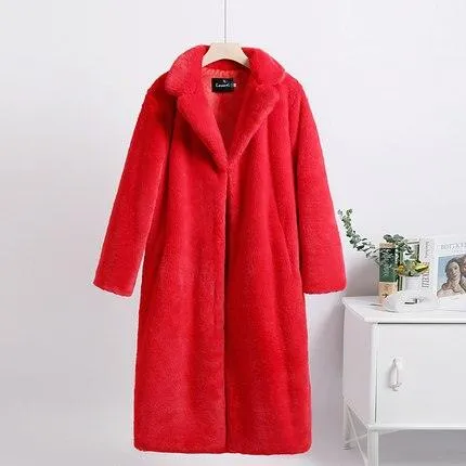 Elegant Faux Rabbit Fur Winter Coat for Ultimate Comfort