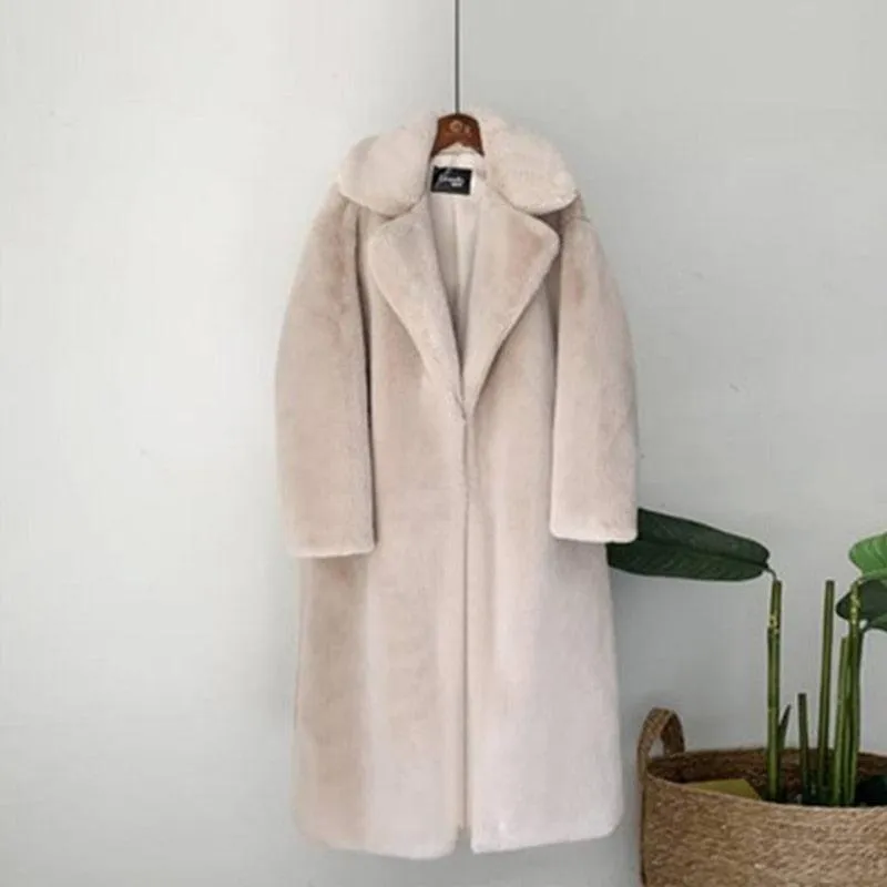 Elegant Faux Rabbit Fur Winter Coat for Ultimate Comfort