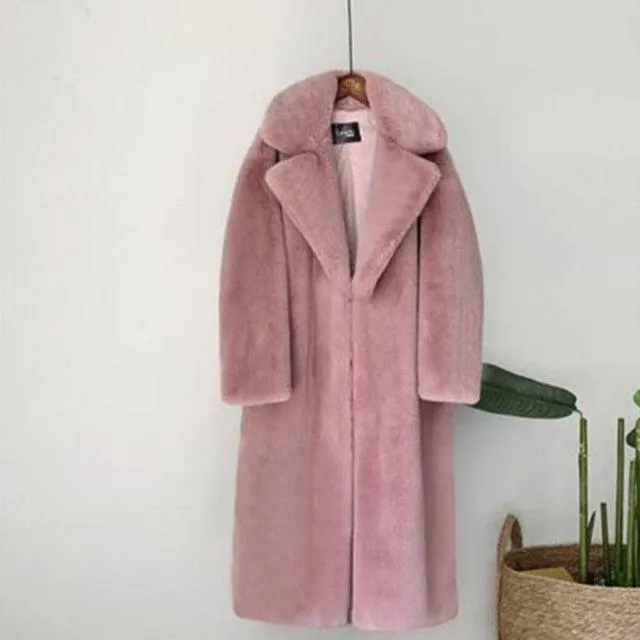 Elegant Faux Rabbit Fur Winter Coat for Ultimate Comfort