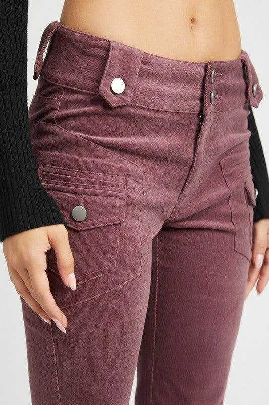 Emory Park Low Rise Pants With Bell Bottom