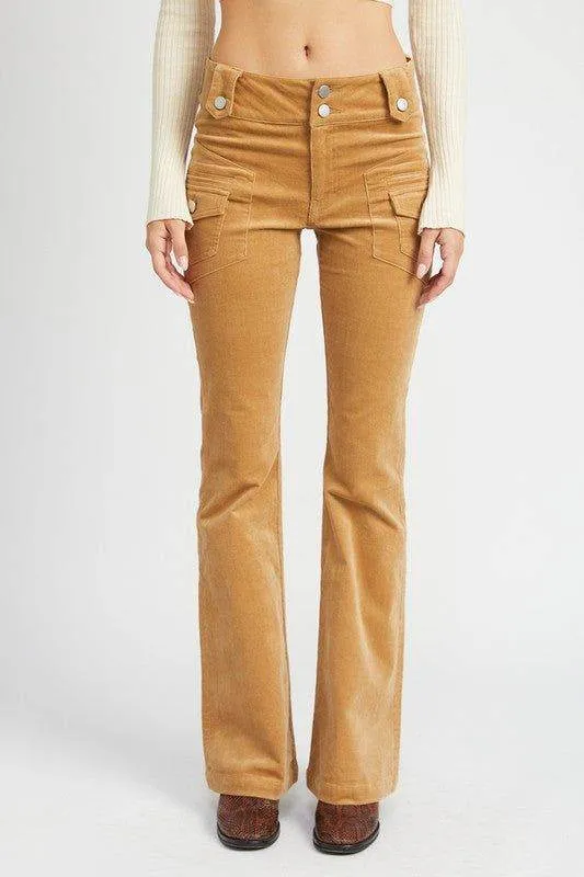 Emory Park Low Rise Pants With Bell Bottom