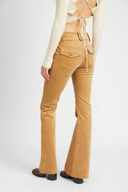 Emory Park Low Rise Pants With Bell Bottom