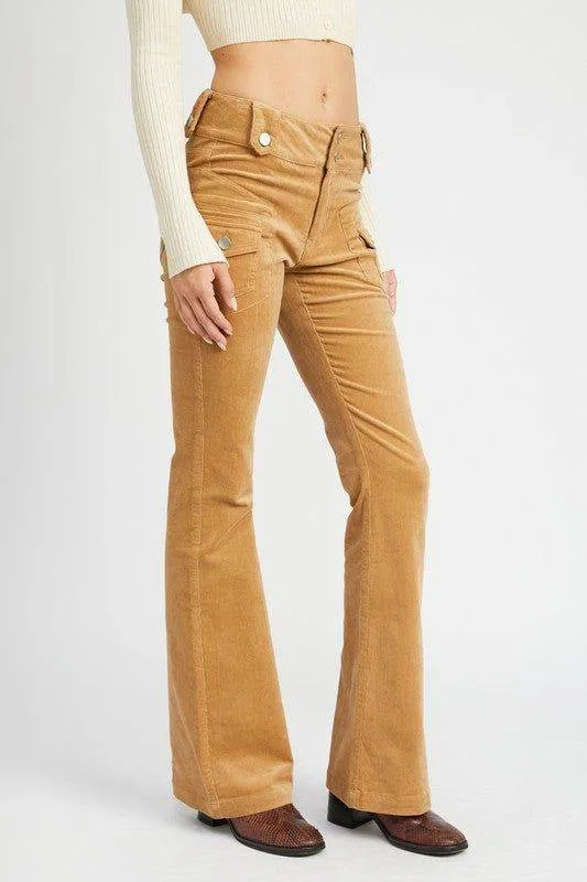 Emory Park Low Rise Pants With Bell Bottom