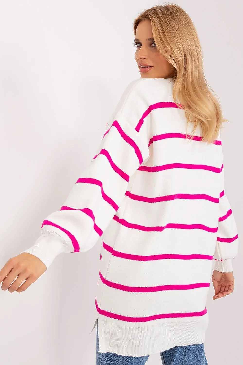 FACTORY PRICE Long Casual Striped Pullover Sweater-model 187505