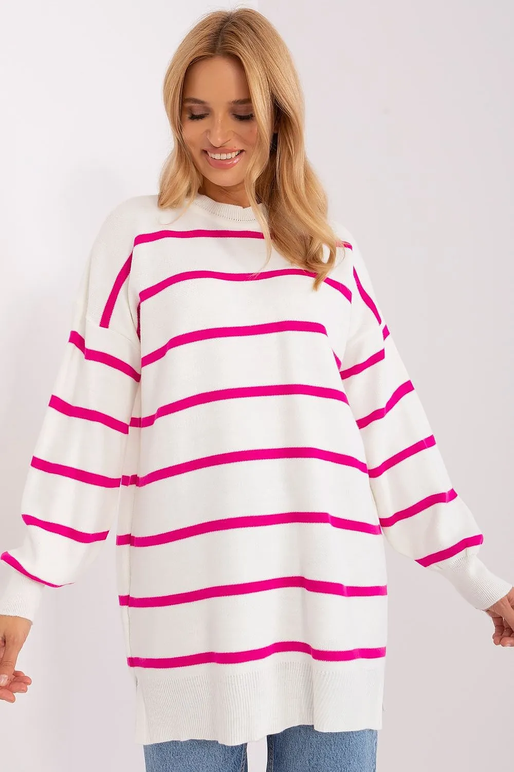 FACTORY PRICE Long Casual Striped Pullover Sweater-model 187505