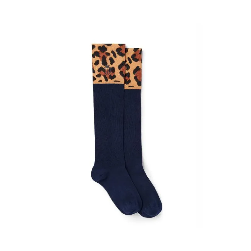 Fairfax & Favor Ladies Boot Socks (UK 4 - 8) - Leopard