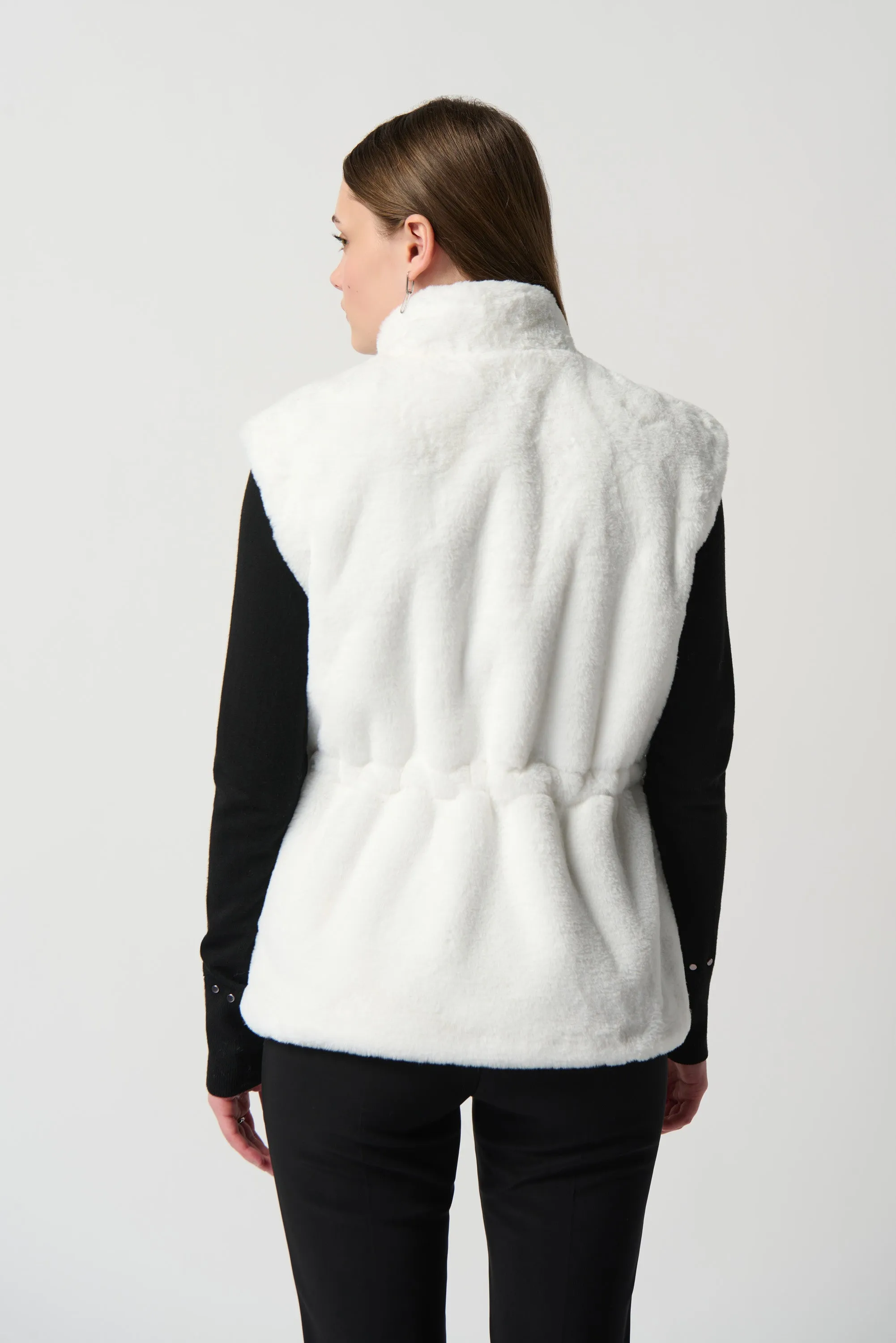 Faux Fur Vest with Pockets