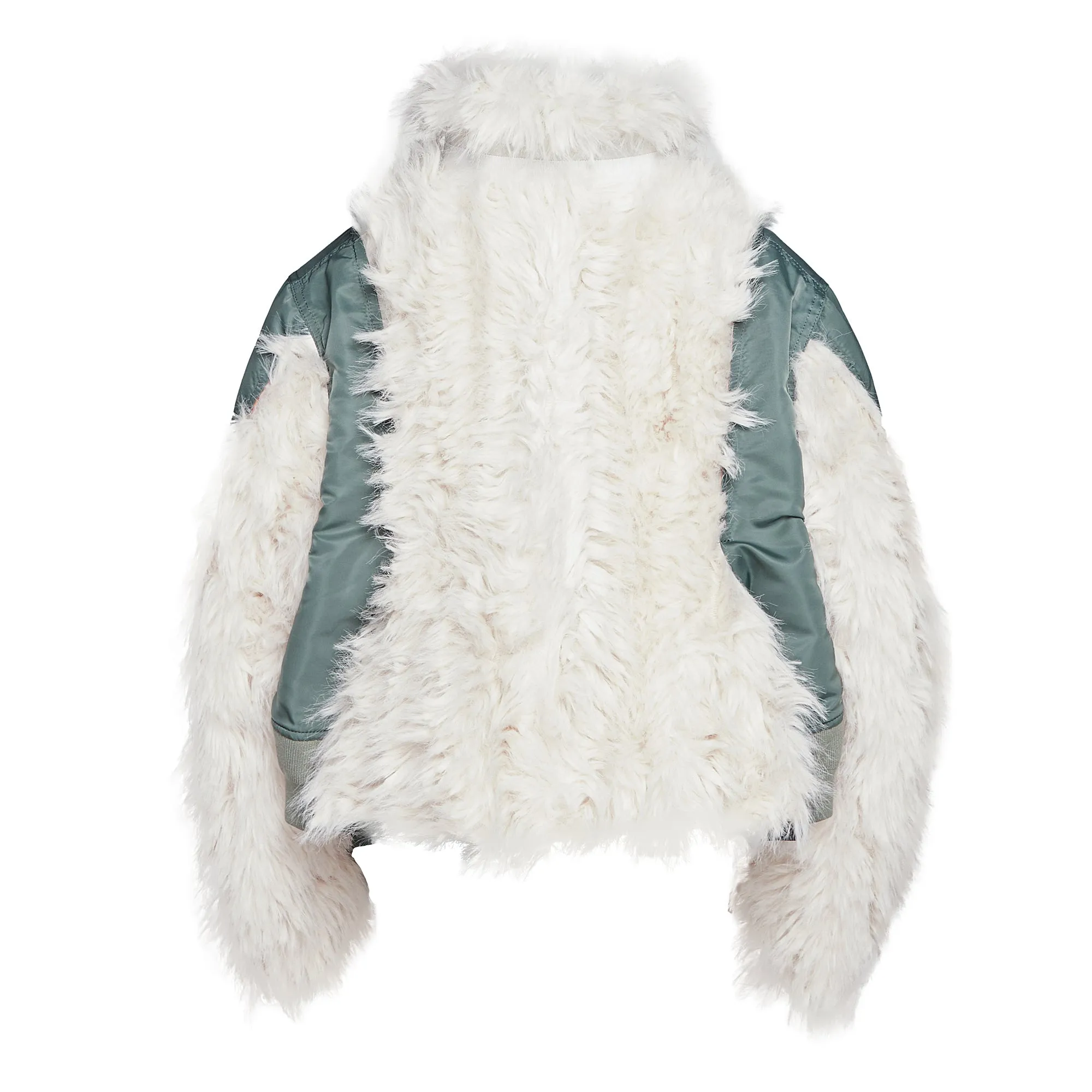 Faux Fur x Nylon Twill Blouson