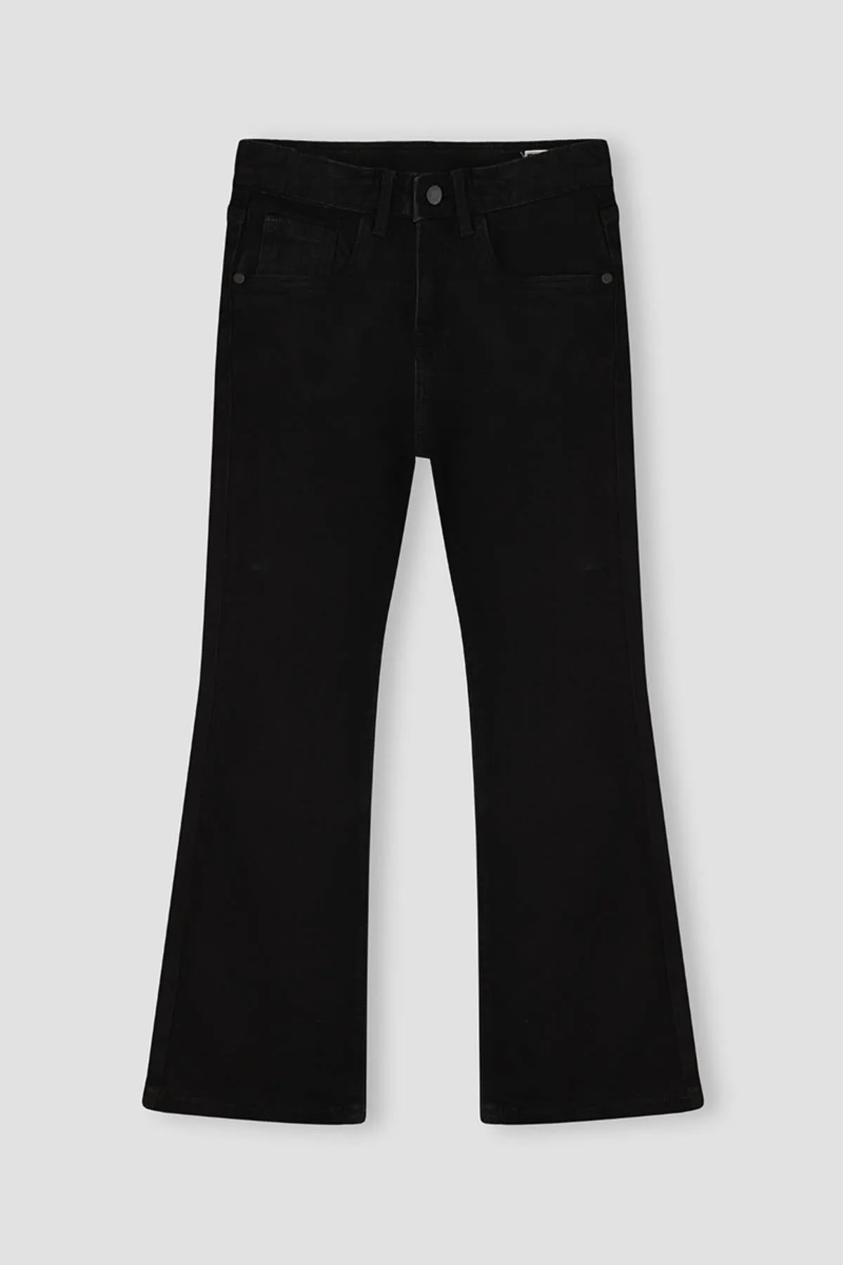 Flared Denim Jeans For Girl - Black