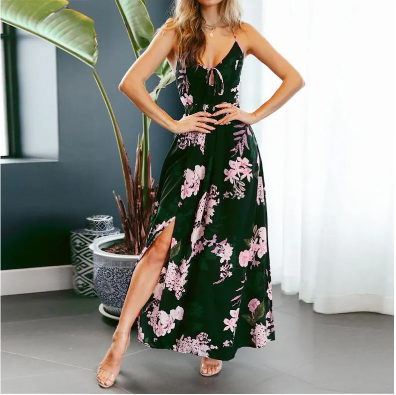 Floral Dress Wholesale Dresses Off Shoulder Slit Dress Trendy Wholesale Clothing