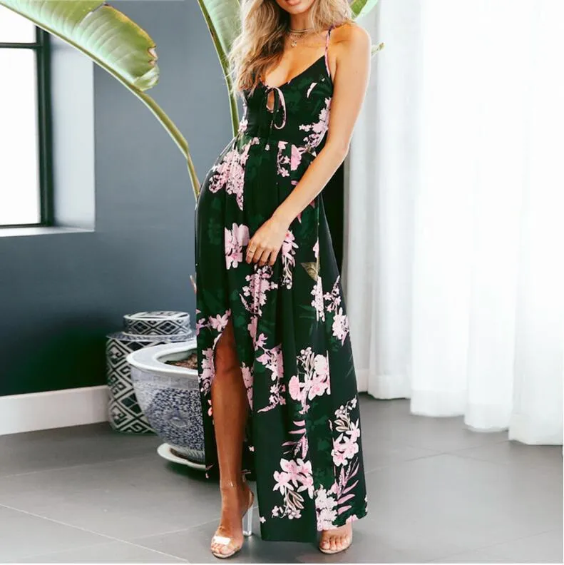 Floral Dress Wholesale Dresses Off Shoulder Slit Dress Trendy Wholesale Clothing