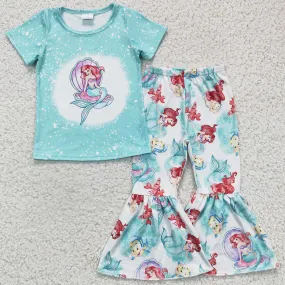 Hot Sale Baby Girls Clothes Bell Bottom Outfits GSPO0310