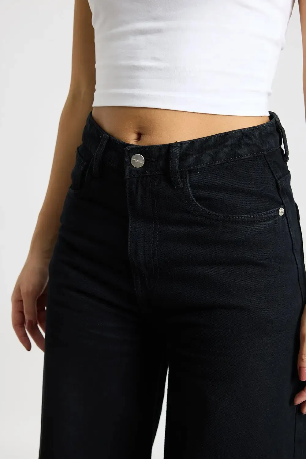 Jet Black Flare Jeans