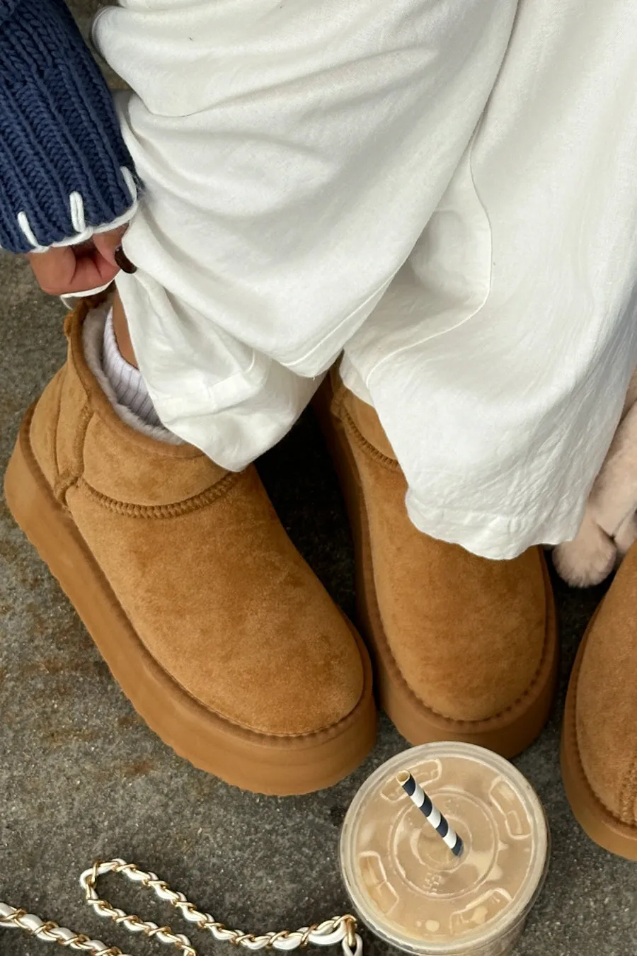 Keystone Fur Lined Suede Booties by Matisse