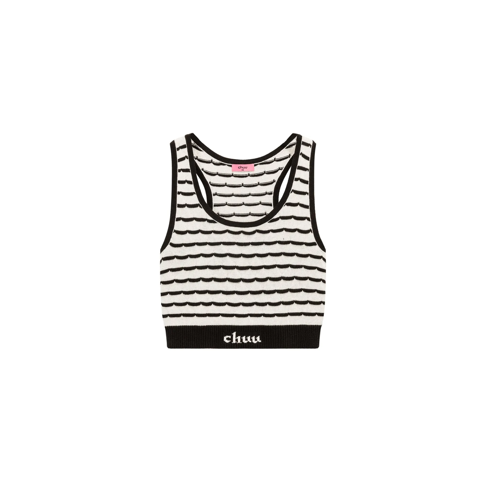 Logo Band Color Scheme Sleeveless Crop Top