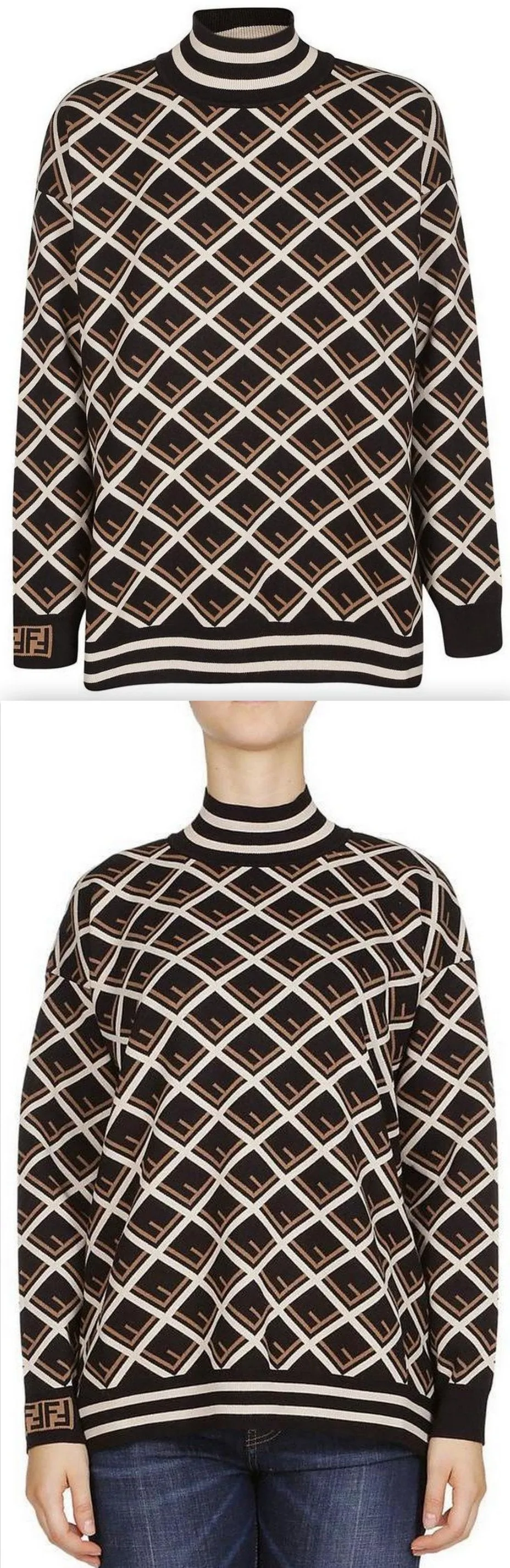 Logo Geometric Pullover Sweater