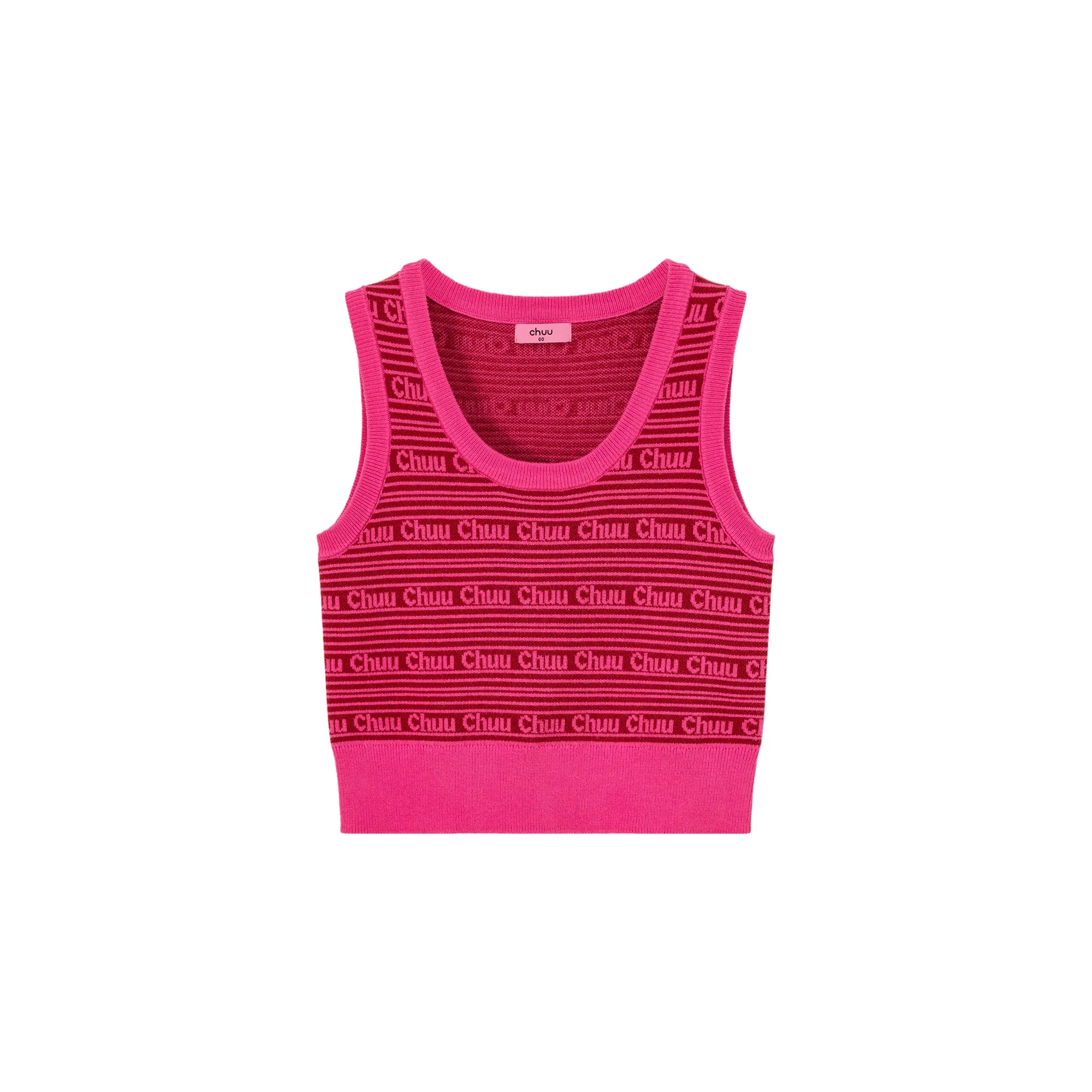 Logo Lettering Knit Sleeveless Top