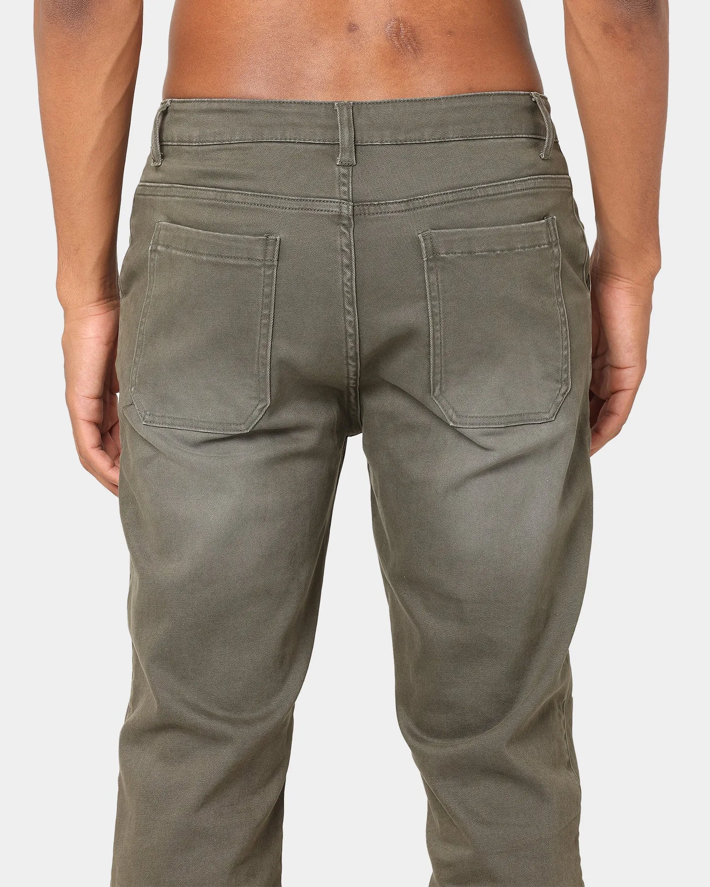 Loiter Demolition Flare Jeans Khaki