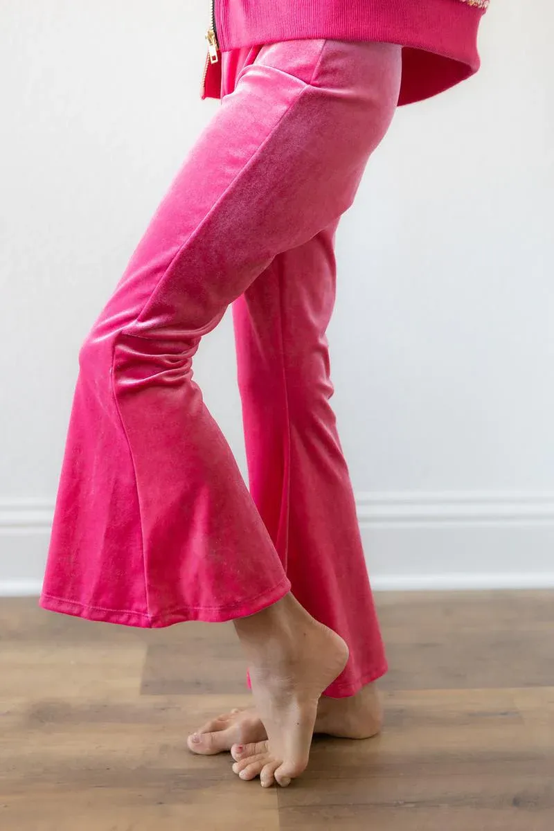 Magenta Velvet Bells / Bellbottom Pants