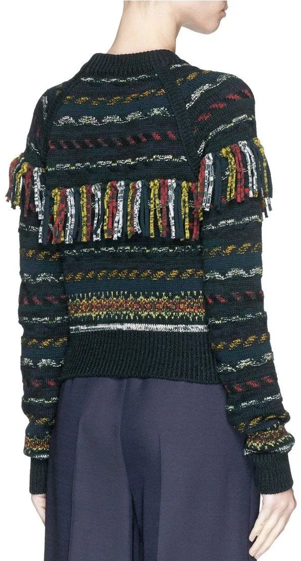 Multicolored Tassel Wool Sweater