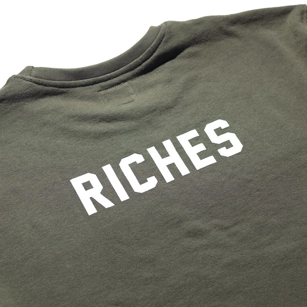 Olive Crew Neck - Logo