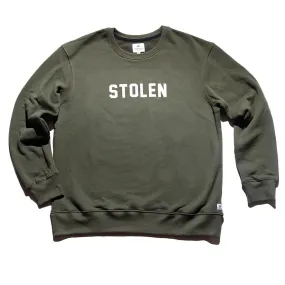 Olive Crew Neck - Logo