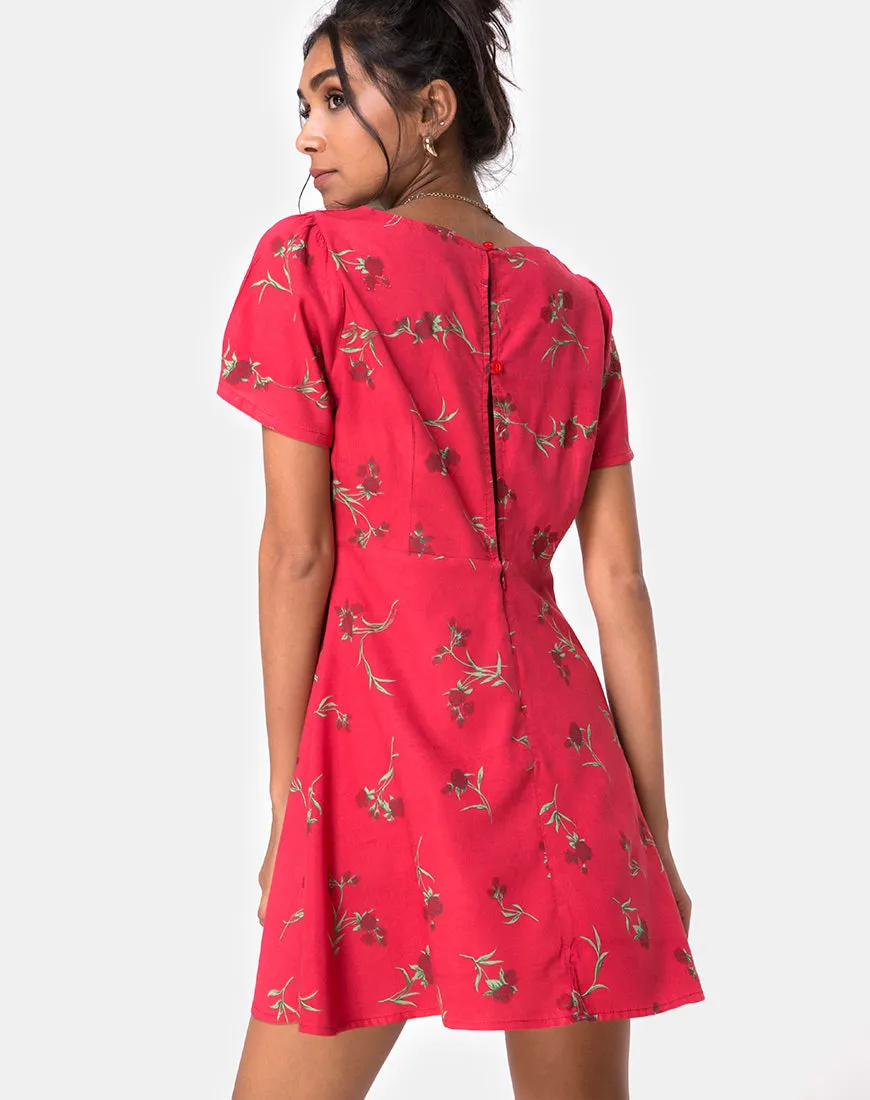 Peky Tea Dress in Rouge Rose Pink