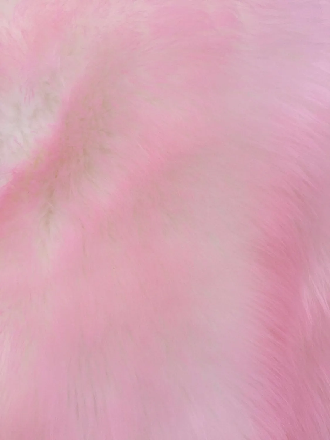 Pink/ivory deluxe cotton candy design- shaggy faux fun fur-2 tone super soft faux fur- sold by the yard-