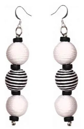 Pom Boho Chic Earrings (Stripe Variations)